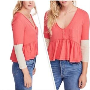New Free People Heart Of Mine Camelia Combo Top Size Small